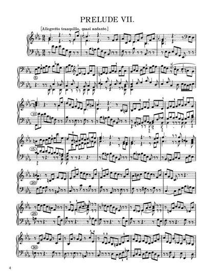 Bach - The Well-Tempered Clavier, Book II - No. 7 in E-flat major, BWV 876 (PDF Digital Download)