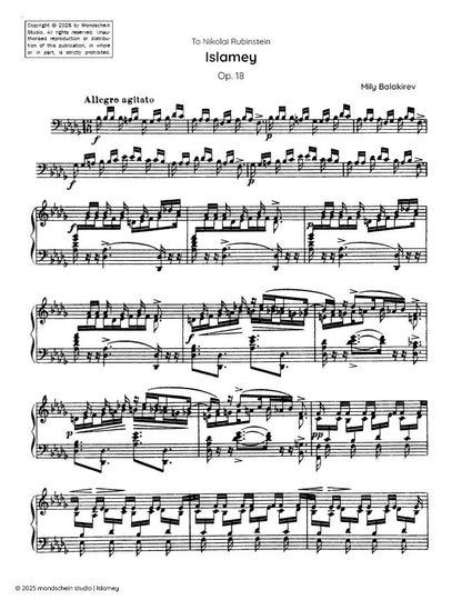 Balakirev - Islamey, Op. 18 (PDF Sheet Music / Digital Download)