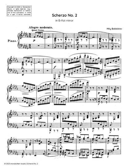 Balakirev - Scherzo No. 2 in B-flat minor (PDF Sheet Music / Digital Download)