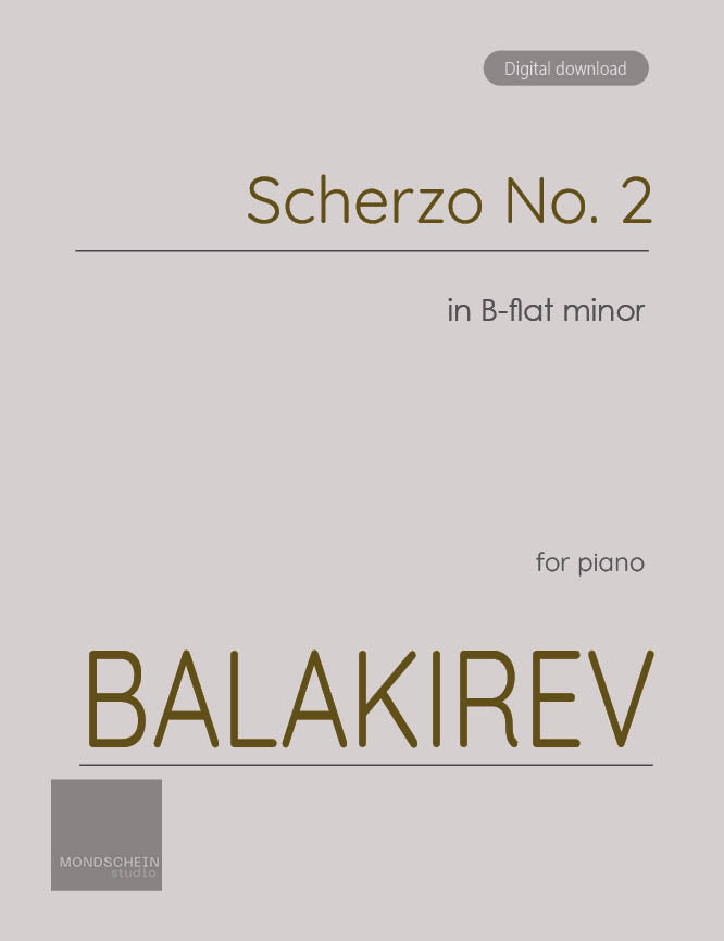 Balakirev - Scherzo No. 2 in B-flat minor (PDF Sheet Music / Digital Download)