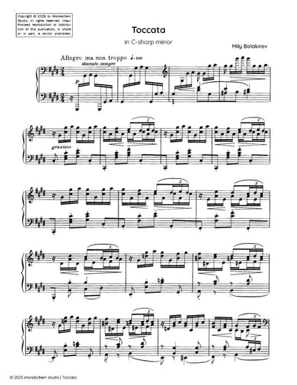 Balakirev - Toccata in C-sharp minor (PDF Sheet Music / Digital Download)