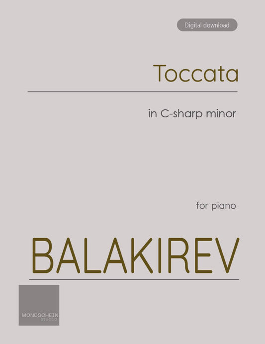 Balakirev - Toccata in C-sharp minor (PDF Sheet Music / Digital Download)
