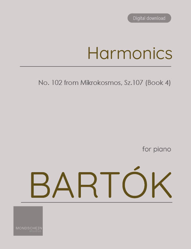 Bartók - Harmonics, Sz. 107 No. 102 (PDF Sheet Music / Digital Download)