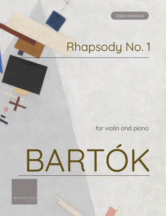 Bartók - Rhapsody No. 1 for Violin and Piano (PDF Digital Download)
