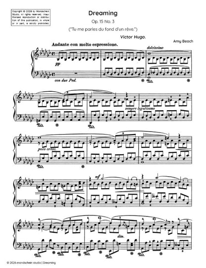 Beach - Dreaming, No. 3 from Four Sketches, Op. 15 (PDF Sheet Music / Digital Download)