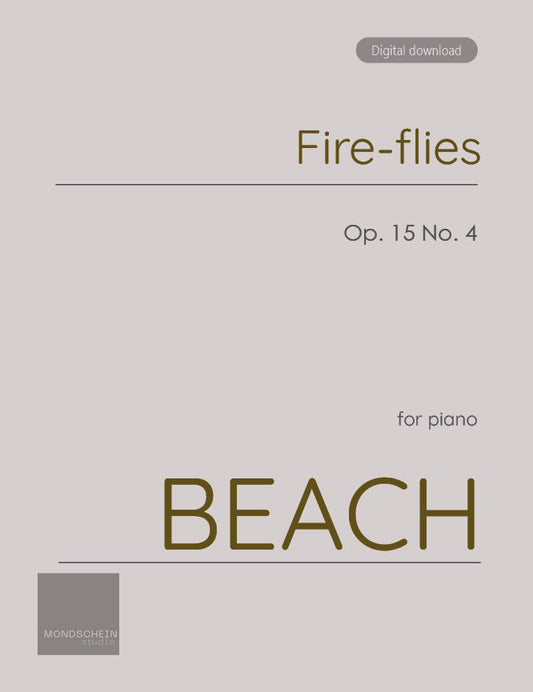 Beach - Fire-flies, No. 4 from Four Sketches, Op. 15 (PDF Sheet Music / Digital Download)