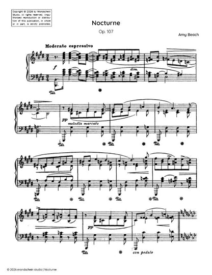 Beach - Nocturne, Op. 107 (PDF Sheet Music / Digital Download)