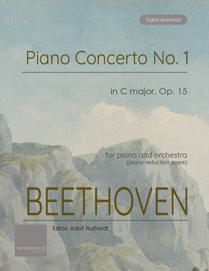 Beethoven - Piano Concerto No. 1 in C major (with Beethoven's Cadenza), Op. 15 (PDF Sheet Music / Digital Download)