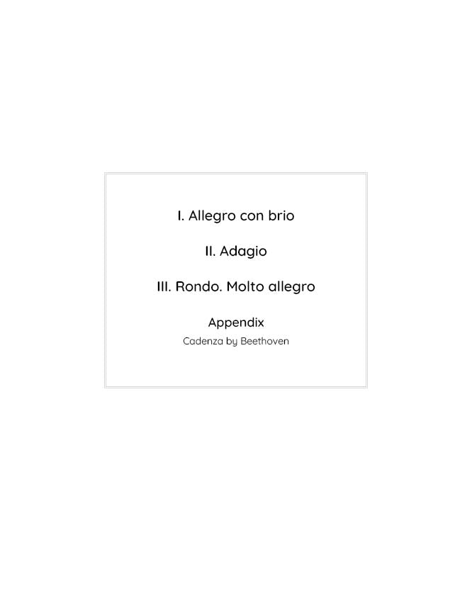 Beethoven - Piano Concerto No. 2 in B-flat major (with Beethoven's Cadenza), Op. 19 (PDF Sheet Music / Digital Download)