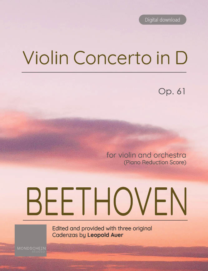 Beethoven - Violin Concerto in D, Op. 61 (PDF Sheet Music / Digital Download)