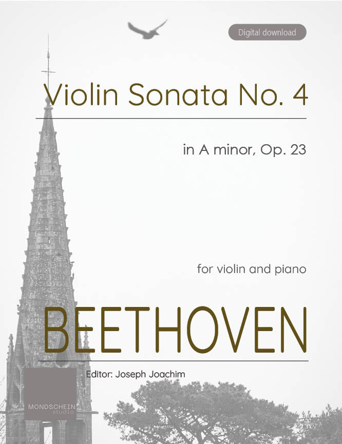 Beethoven - Violin Sonata No. 4 in A minor, Op. 23 (PDF Sheet Music / Digital Download)