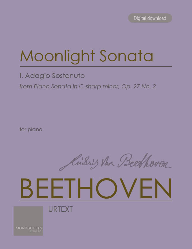 Beethoven - Moonlight Sonata - I. Adagio Sostenuto (PDF Sheet Music / Digital Download)