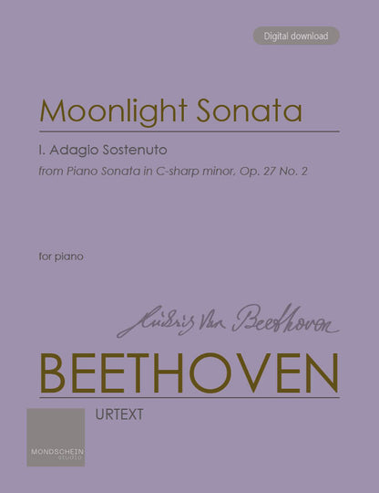 Beethoven - Moonlight Sonata - I. Adagio Sostenuto (PDF Sheet Music / Digital Download)