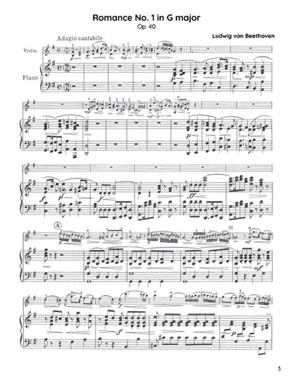 Beethoven - Romance No. 1 in G major, Op. 40 (PDF Sheet Music / Digital Download)