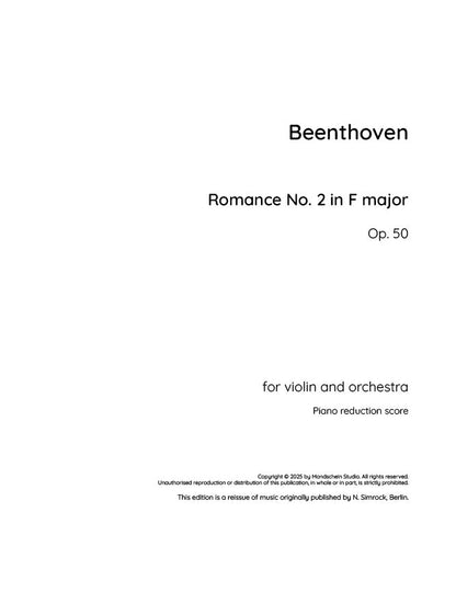 Beethoven - Romance No. 2 in F major, Op. 50 (PDF Sheet Music / Digital Download)