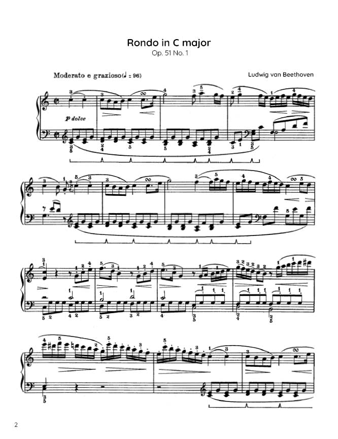 Beethoven - Rondo in C major, Op. 51 No. 1 (PDF Sheet Music / Digital Download)