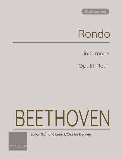 Beethoven - Rondo in C major, Op. 51 No. 1 (PDF Sheet Music / Digital Download)
