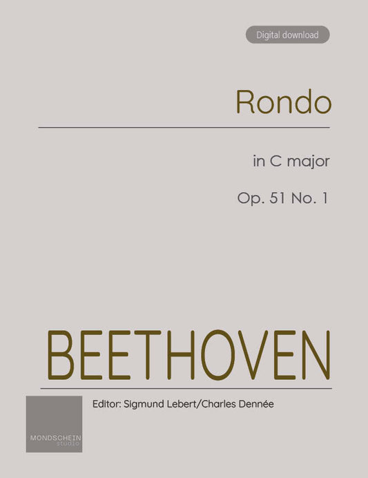 Beethoven - Rondo in C major, Op. 51 No. 1 (PDF Sheet Music / Digital Download)