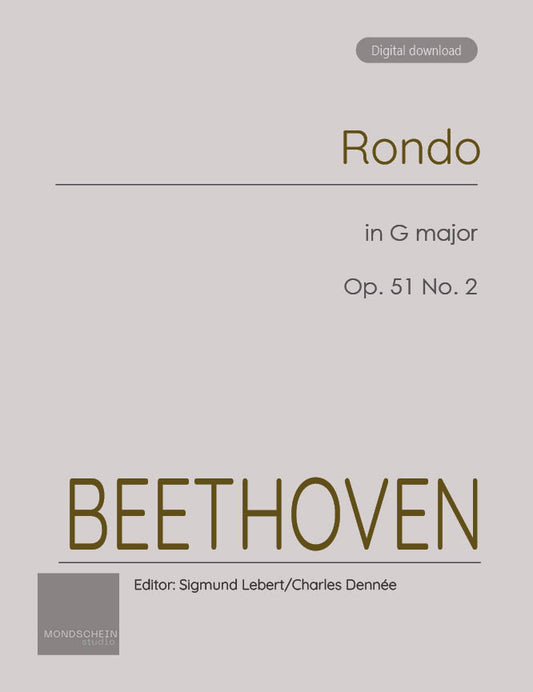 Beethoven - Rondo in G major, Op. 51 No. 2 (PDF Sheet Music / Digital Download)