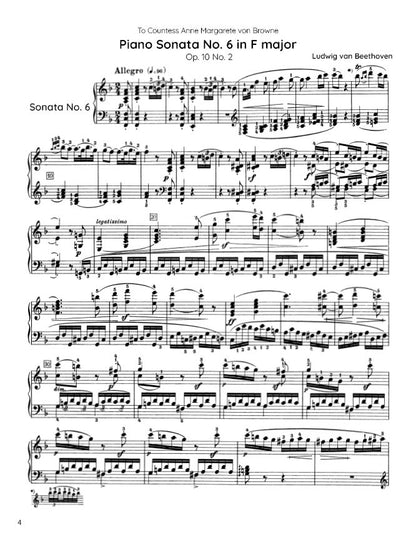 Beethoven - Piano Sonata No. 6, Op. 10 No. 2 (PDF Sheet Music / Digital Download)