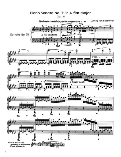 Beethoven - Piano Sonata No. 31, Op. 110 (PDF Sheet Music / Digital Download)