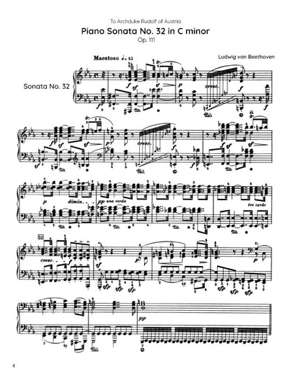 Beethoven - Piano Sonata No. 32, Op. 111 (PDF Sheet Music / Digital Download)