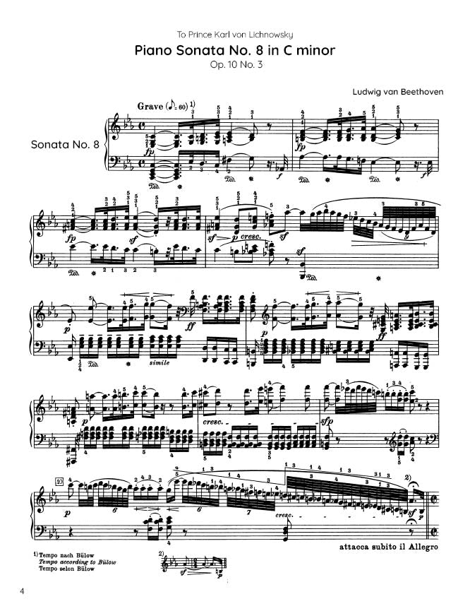 Beethoven - Piano Sonata No. 8, Op. 13, "Pathétique" (PDF Sheet Music / Digital Download)