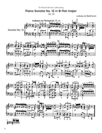 Beethoven - Piano Sonata No. 12, Op. 26 "Funeral March" (PDF Sheet Music / Digital Download)