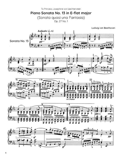 Beethoven - Piano Sonata No. 13, Op. 27 No. 1 (PDF Sheet Music / Digital Download)