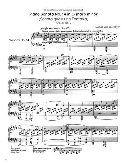 Beethoven - Piano Sonata No. 14, Op. 27 No. 2 "Moonlight" (PDF Sheet Music / Digital Download)