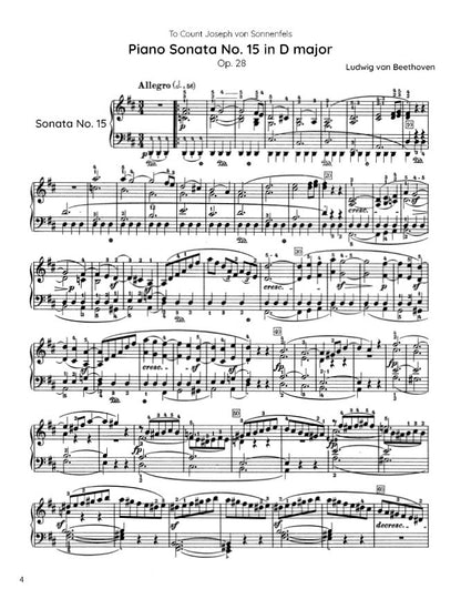 Beethoven - Piano Sonata No. 15, Op. 28 "Pastoral" (PDF Sheet Music / Digital Download)