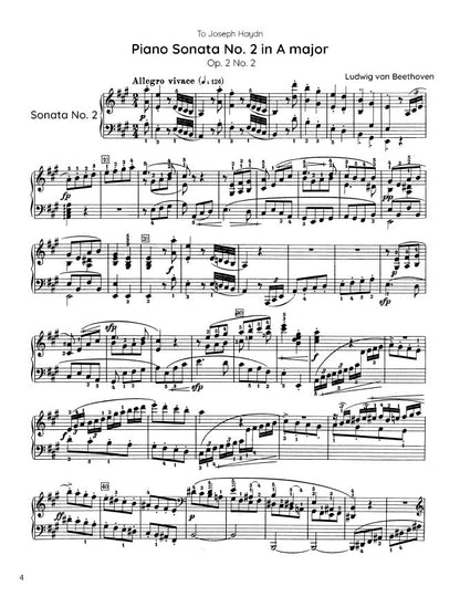 Beethoven - Piano Sonata No. 2, Op. 2 No. 2 (PDF Sheet Music / Digital Download)