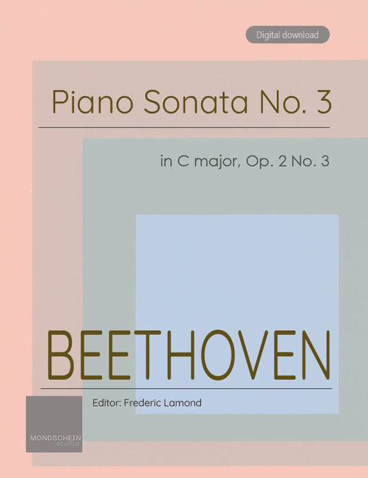 Beethoven - Piano Sonata No. 3, Op. 2 No. 3 (PDF Digital Download)