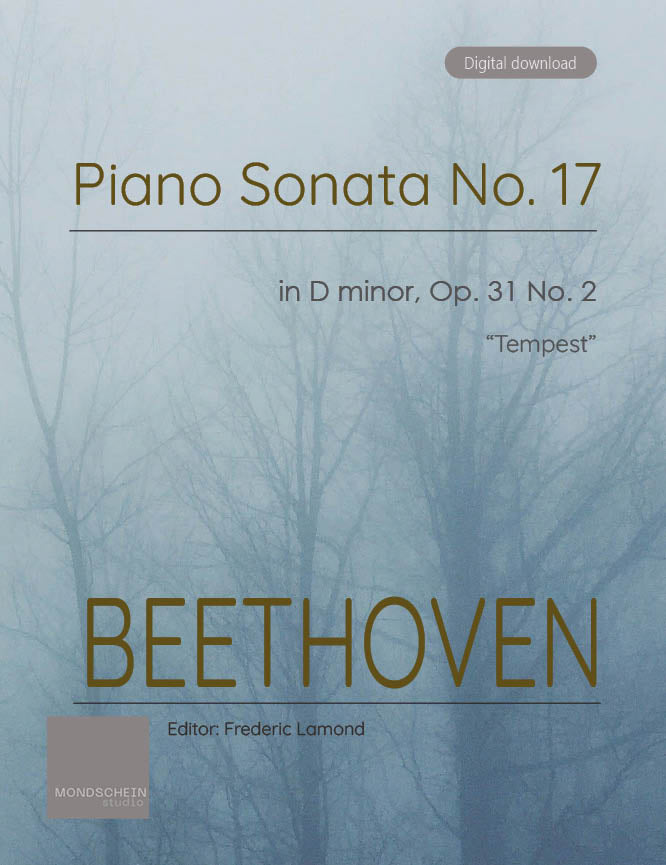 Beethoven - Piano Sonata No. 17, Op. 31 No. 2 "Tempest" (PDF Sheet Music / Digital Download)