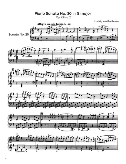 Beethoven - Piano Sonata No. 20, Op. 49 No. 2 (PDF Sheet Music / Digital Download)