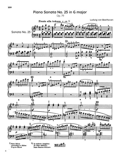 Beethoven - Piano Sonata No. 25, Op. 79 (PDF Sheet Music / Digital Download)