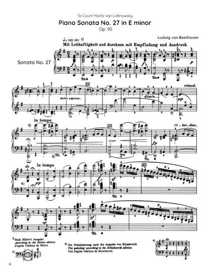 Beethoven - Piano Sonata No. 27, Op. 90 (PDF Sheet Music / Digital Download)