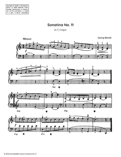 Benda - Sonatina No. 11 in C major (PDF Sheet Music / Digital Download)