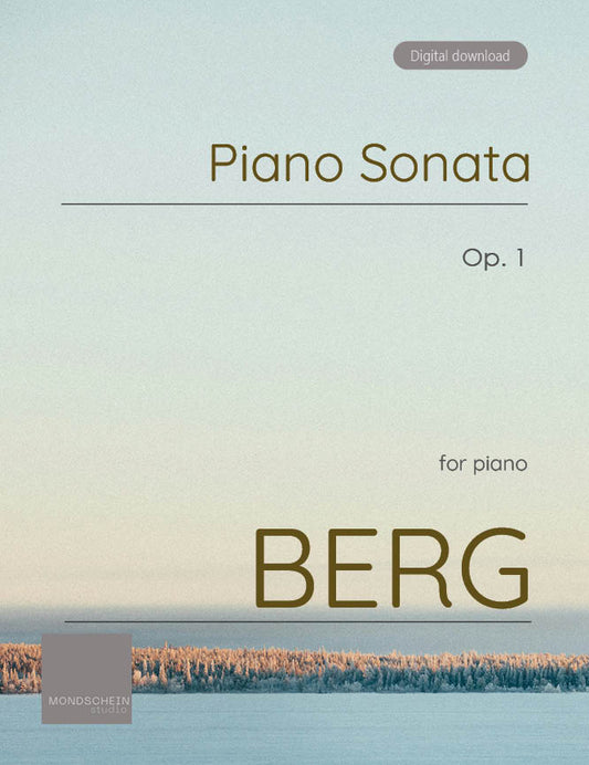 Berg - Piano Sonata, Op. 1 (PDF Sheet Music / Digital Download)