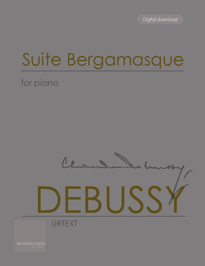 Debussy - Suite Bergamasque (PDF Digital Download | Printed Sheet Music)