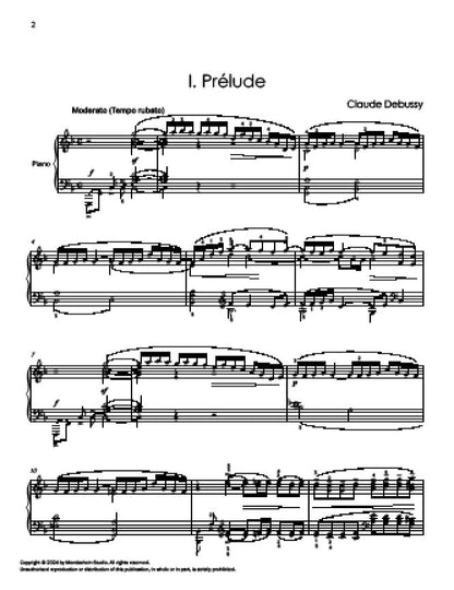 Debussy - Prélude from Suite Bergamasque (PDF Digital Download | Printed Sheet Music)