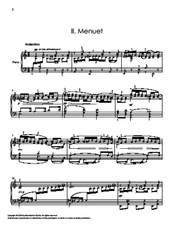 Debussy - Menuet from Suite Bergamasque (PDF Digital Download | Printed Sheet Music)