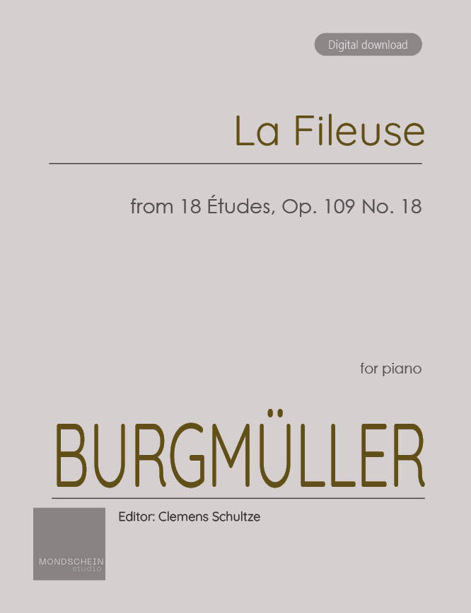 Burgmüller - La Fileuse, Op. 109 No. 18 (PDF Sheet Music / Digital Download)