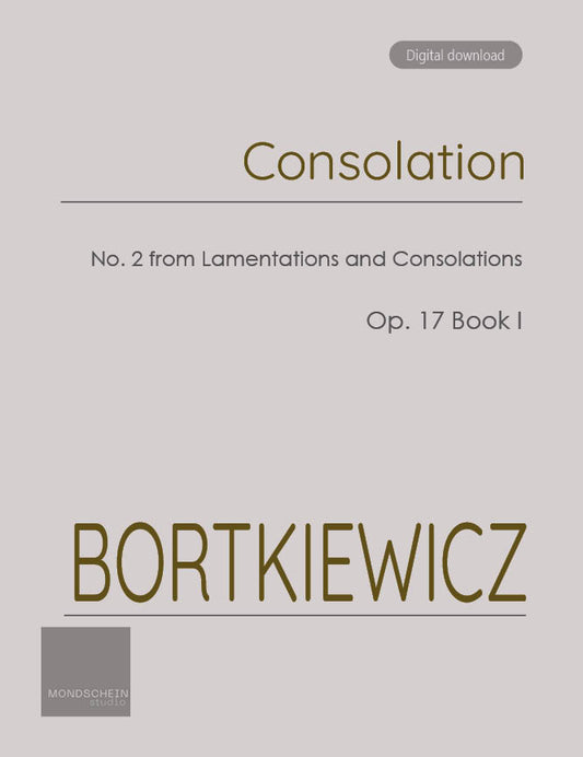 Bortkiewicz - Consolation, Op. 17 No. 2 (PDF Sheet Music / Digital Download)