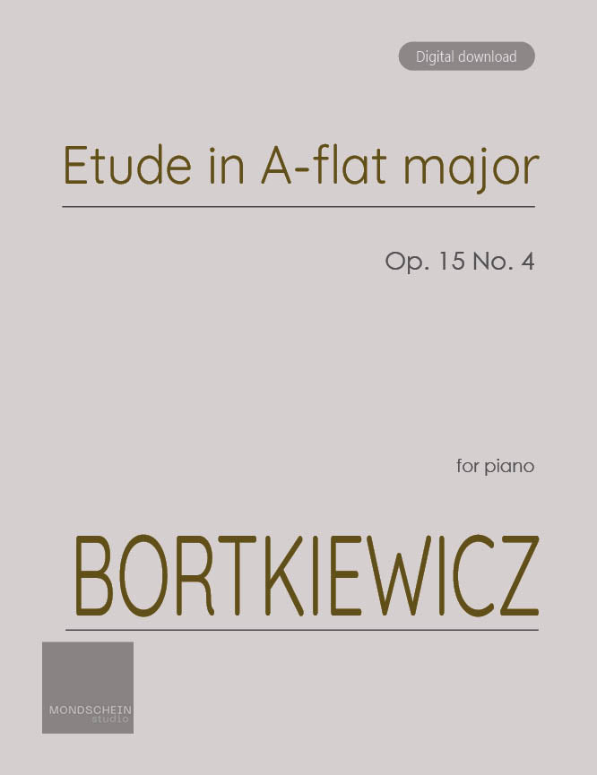 Bortkiewicz - Etude in A-flat major, Op. 15 No. 5 (PDF Sheet Music / Digital Download)
