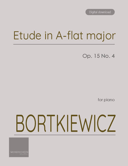 Bortkiewicz - Etude in A-flat major, Op. 15 No. 5 (PDF Sheet Music / Digital Download)