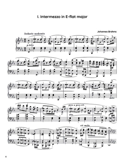 Brahms - 3 Intermezzos, Op. 117 (PDF Sheet Music / Digital Download)