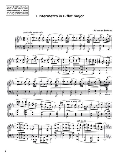 Brahms - Intermezzo in E-flat major, Op. 117 No. 1 (PDF Sheet Music / Digital Download)