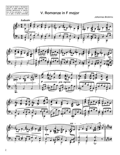 Brahms - Romanze in F major, Op. 118 No. 5 (PDF Sheet Music / Digital Download)