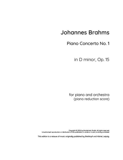 Brahms - Piano Concerto No. 1 in D minor, Op. 15 (PDF Sheet Music / Digital Download)